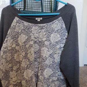 Beautiful Sheer Lace Front Top